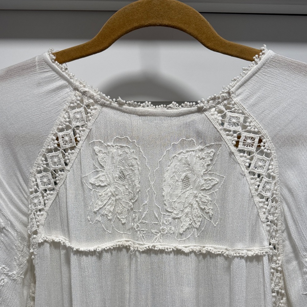 Free People White Lace Long Sleeve Dress - Picture 2 of 6